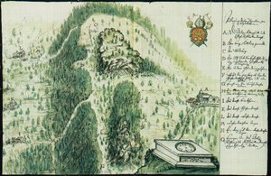 Oldest Known Map of Kordigast by Johann Jakob Schmidt